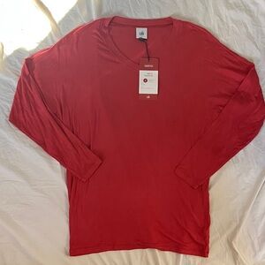 NWT CAbi Serenity Tee #4564: Red/Pink Long Sleeve Tee